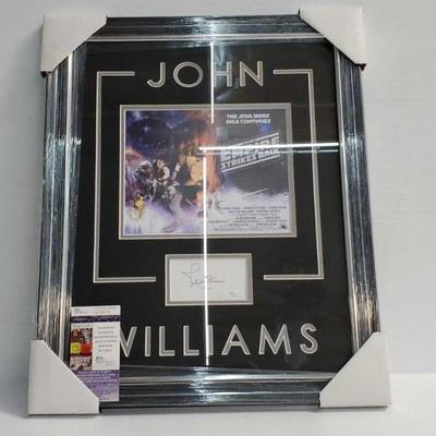 2157	
John Williams Signed Star Wars The Empire Strikes Back Soundtrack- With COA
Certificate Number: N52618 Size: 19Ã—23