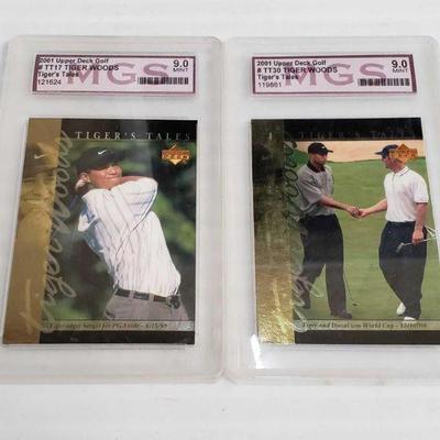 2376	

2 2001 Tiger Woods Trading Cards Graded
2 2001 Tiger Woods Trading Cards Graded