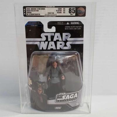 2058	

Graded 2006 Hasbro Star Wars Saga Collection Labria With Stormtrooper
New In Box, AFA 85 NM+