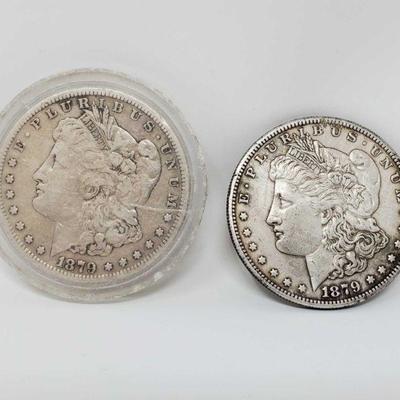 1011	

2 1879 Morgan Silver Dollars
San Francisco Mint Mark