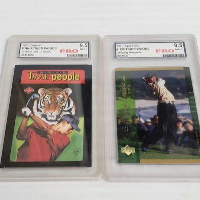 2374	

1997 And 2001 Tiger Woods Trading Cards Pro Graded
1997 And 2001 Tiger Woods Trading Cards Pro Graded