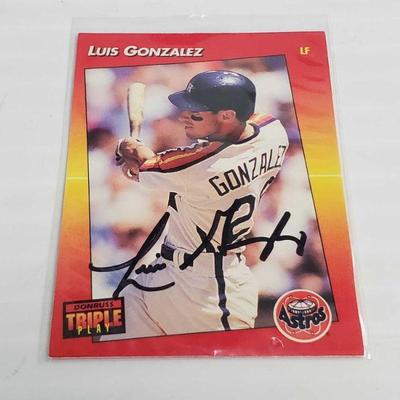 2336	

1992 Signed Luis Gonzales Baseball Card - Not Authenticated
1992 Signed Luis Gonzales Baseball Card - Not Authenticated