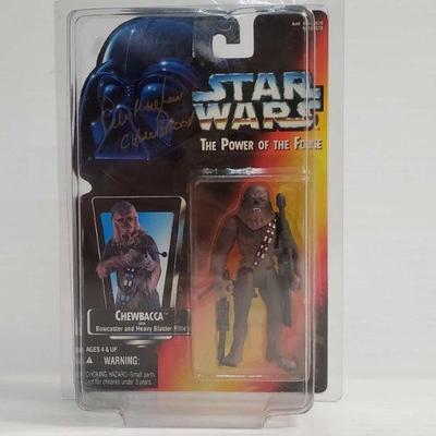 2068	

1995 Star Wars Chewbacca With Bowcaster and Heavy Blaster Rifle
New In Box, Appears To Be Signed