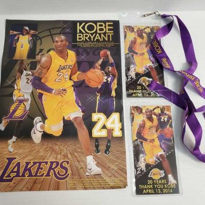 2286	

Kobe Bryant Five-Time NBA Champion Poster, 2 Kobe Bryant Lanyards
Kobe Bryant Five-Time NBA Champion Poster, 2 Kobe Bryant Lanyards
 