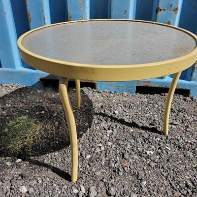 20000	

Small Yellow Outdoor Table
Measures Approx 24