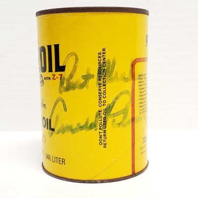 2390	

Pennzoil Can Signed By Arnold Palmer
Pennzoil Can Signed By Arnold Palmer