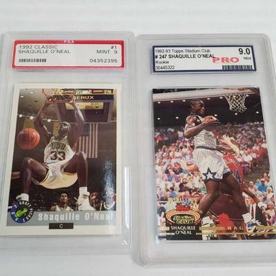 2357	

2 1992-93 Shaquille O'neal Basketball Cards Graded
2 1992-93 Shaquille O'neal Basketball Cards Graded
