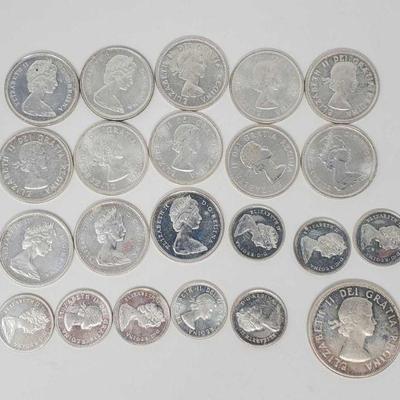1070	

22 Silver Canada Coins
22 Silver Canada Coins