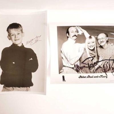 2421	

Photograph Signed By Macaulay Culkin And Photograph Signed By Peter, Paul, And Mary - Not Authenticated
Both Measures Approx 8
