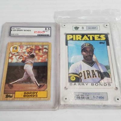 2356	

2 1987 Barry Bonds Baseball Cards Graded
2 1987 Barry Bonds Baseball Cards Graded