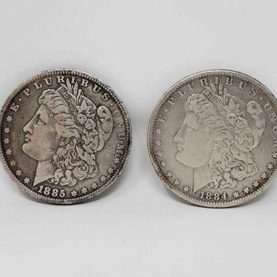 1017	

1885 and 1884 Morgan Silver Dollars
New Orleans and Philadelphia Mint Marks