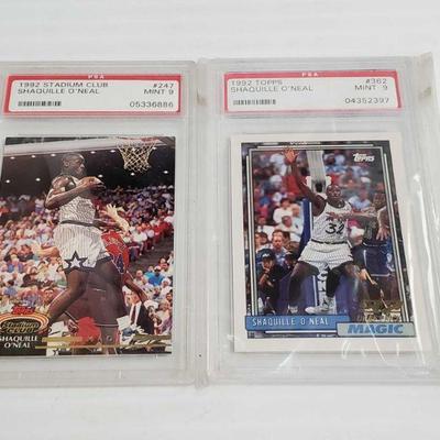 2344	

2 1992 Shaquille O'Neal Rookie Cards Graded
2 1992 Shaquille O'Neal Rookie Cards Graded