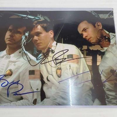 2245	

Photograph Signed By Tom Hanks, Kavin Bacon, Bill Paxton- With COA
Size: 8Ã—10