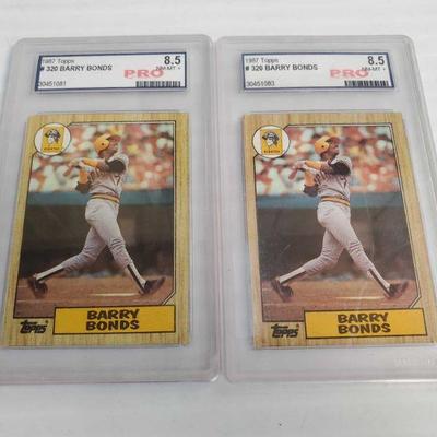 2352	

2 1987 Barry Bonds Baseball Cards Pro Graded
2 1987 Barry Bonds Baseball Cards Pro Graded