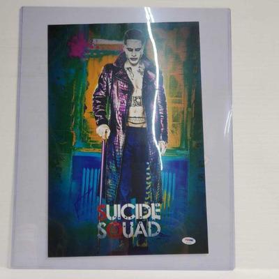 2223	

Suicide Squad Movie Poster Autographed By Jared Leto- With COA
Size: 12Ã—18