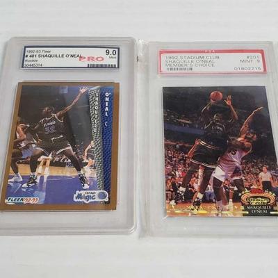 2348	

2 1992-93 Shaquille O'Neal Rookie Cards Graded
2 1992-93 Shaquille O'Neal Rookie Cards Graded