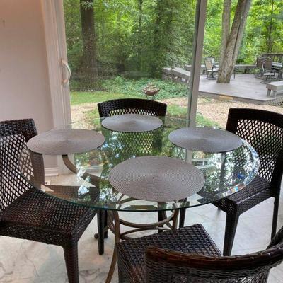 Glass Dining/Breakfast Table & 4 Chairs