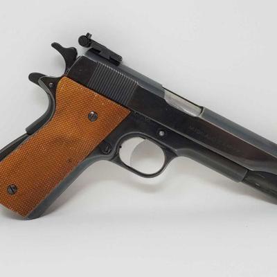 205	
Colt 1911A1 U.S. Army .45 Semi-Auto Pistol
Serial Number- 623896 Barrel Length- 5