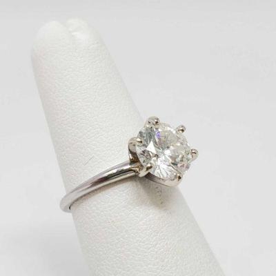 715	
14k Gold 2.15ct Round Cut Diamond Solitaire Ring, 2.8g
Weighs Approx 2.8g. Diamond is 2.15ct VIS3 Color: I
OS19-046279.3. 1/5.