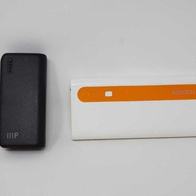 1148	
Two Portable Phone Chargers
Brands Include Aibocn, and IIIP
OS18-051743.9