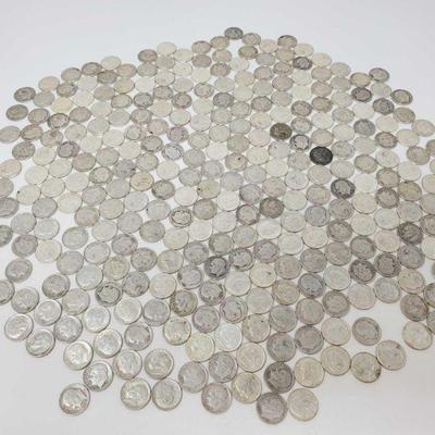 1008	
Approx 354 Pre 1964 Silver Dimes- 763g
Weighs Approx 763g