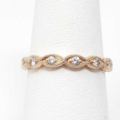 705	
14k Gold Ring With Diamonds, 2g
Weighs Approx 2g. Size 6.
O52O-O12564.2. 1/5.