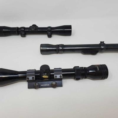 580	
3 Rifle Scopes
Brands Include- Tasco, Weaver, The Lyman Gun Sight Size Includes- 3-9Ã—40,