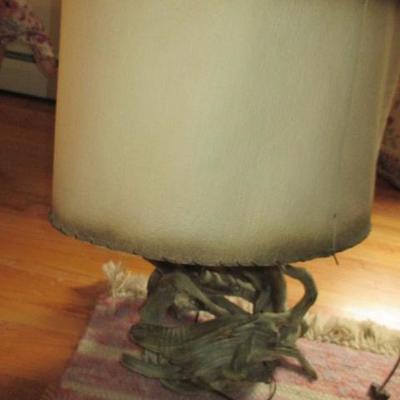 Vintage Tree Bark Style Lamp 