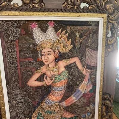 Thai dancer in wooden frame
$50