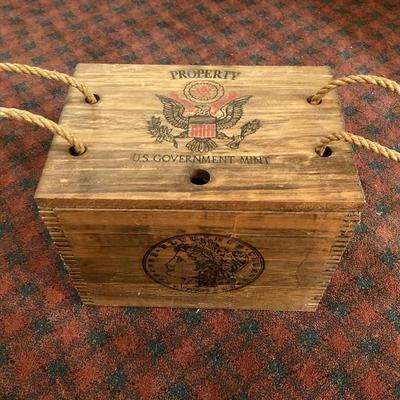 1897 U.S. Mint Morgan silver dollar crate