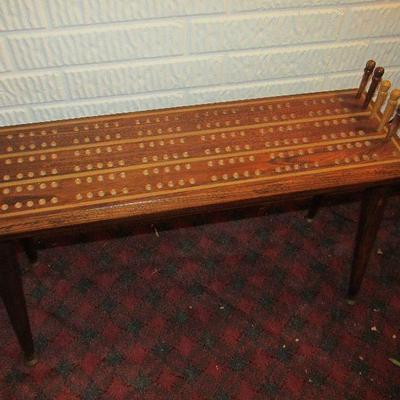 Vintage cribbage bench