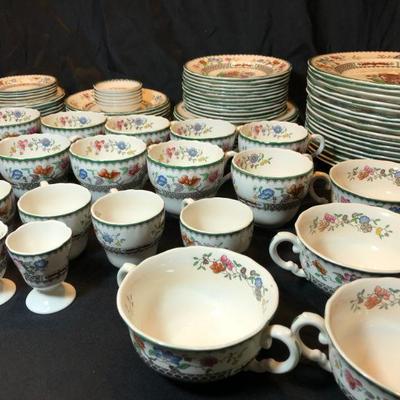 Large service of Spode Chinese Rose China service.
