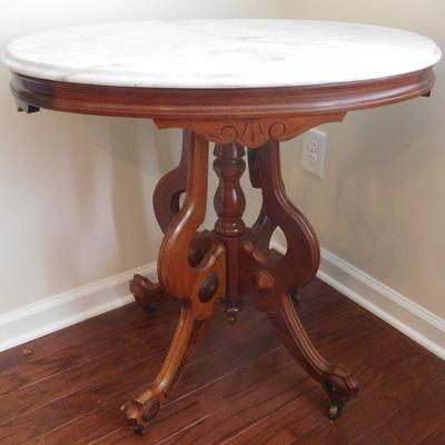 Victorian Marble Top Table - Ca. 1880