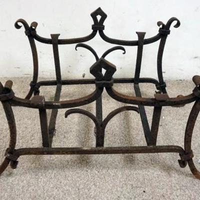 1095	IRON FIREPLACE GRATE, 26 1/2 IN WIDE X 15 IN HIGH
