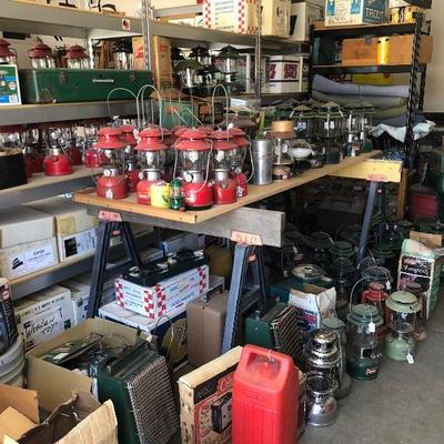 Collectible Coleman lanterns, stoves, and heaters 