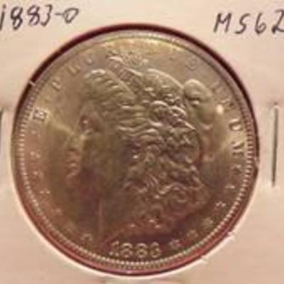 1883-O MORGAN SILVER DOLLAR - MS62