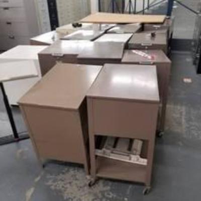 (4) Rolling File Cabinets