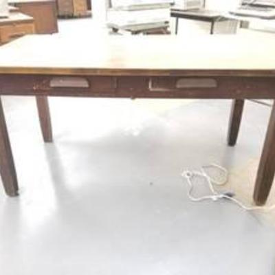 5ft Wood Desk With 2 Drawers