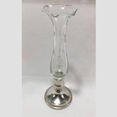 #29: Estate Sterling Silver Rose Vase or Hat Pin Holder. Base weighs over 2.5 ounces!
Estate Sterling Silver Rose Vase or Hat Pin Holder....