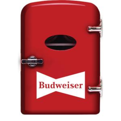 Budweiser Portable 6-can Mini Fridge, MIS135BUD, Red