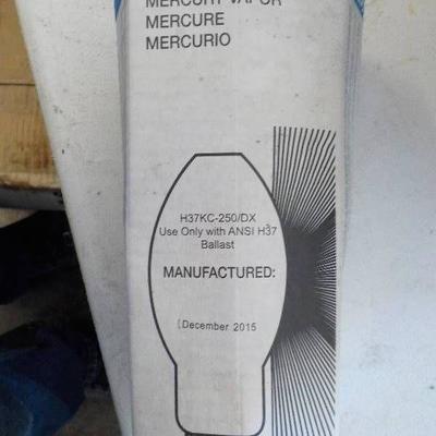 box of (11) 250 watt mercury vapor bulbs