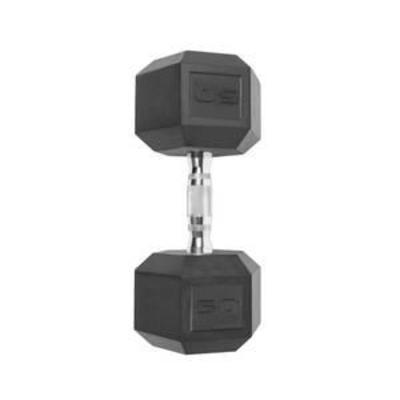 BalanceFrom Rubber Encased Hex Dumbbells, 50 lbs Pair