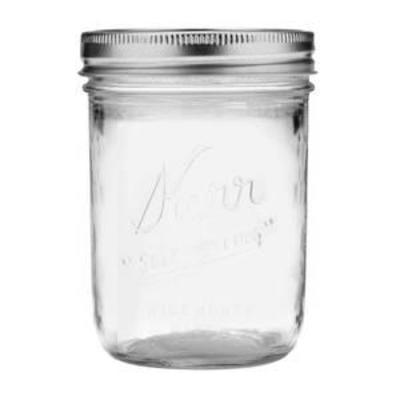 Kerr Glass Mason Jar With Lid & Band, Wide Mouth, 16 Ounces, 12 Count (1 cases+1 case of 10)