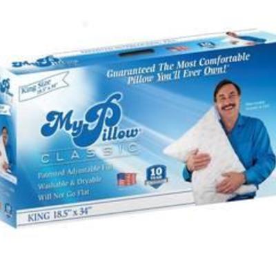 MyPillow Classic King Size Pillow, Medium Support