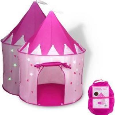 FoxPrint Princess Castle Play Tent with Glow in The Dark Stars, Conveniently Folds in to A Carrying Case, Your Kids Will Enjoy This...