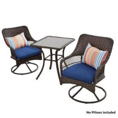 Better Homes and Gardens Colebrook 3 Piece Outdoor Bistro Set, Seats 2