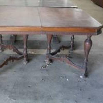 Antique 5 Legged Dining Table