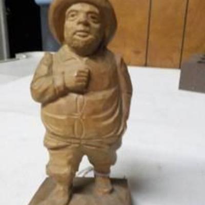 Hand carved Fisherman 6 tall
