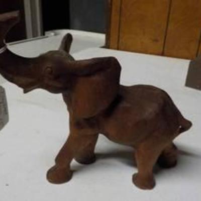 hand carved elephant 7 tall x 8 long