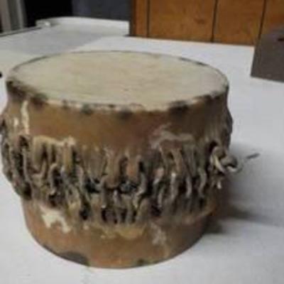 small hand made drum 5 wide x 4 tall